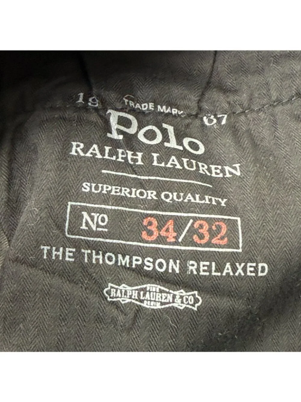 Polo Ralph Lauren Thompson Relaxed Jeans Men 34 x 32 Black Stretch